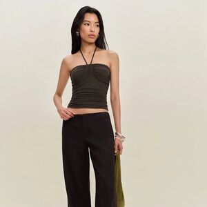 NWT Reformation Lyle Knit Top Grey - Size M